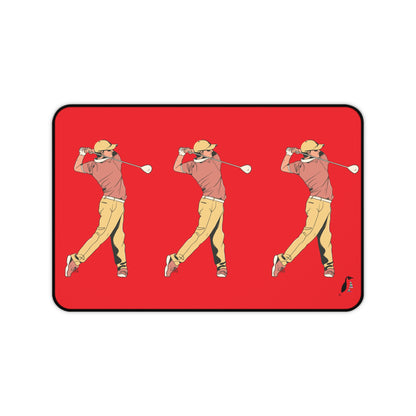 Desk Mat: Golf Red