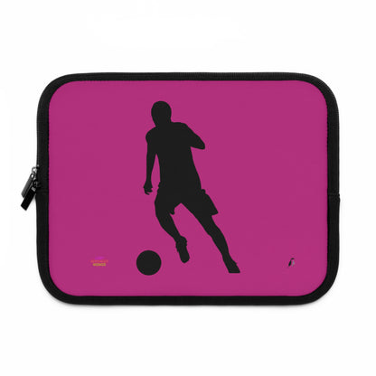 Laptop Sleeve: Soccer Pink