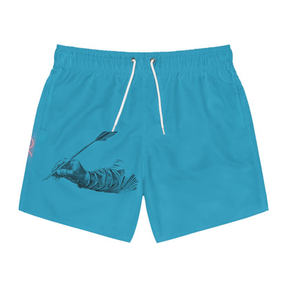 Swim Trunks: Writing Turquoise