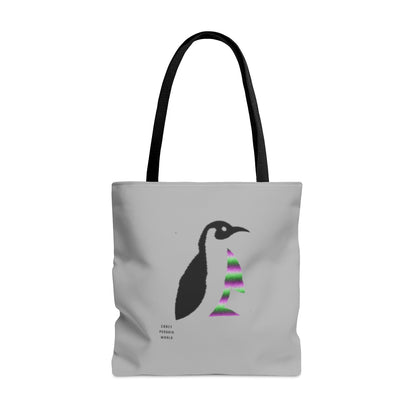 Tote Bag: Crazy Penguin World Logo Lite Grey