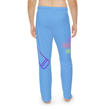 Men's Pajama Pants: Music Lite Blue