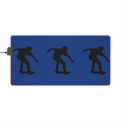 LED Gaming Mouse Pad: Skateboarding Dark Blue