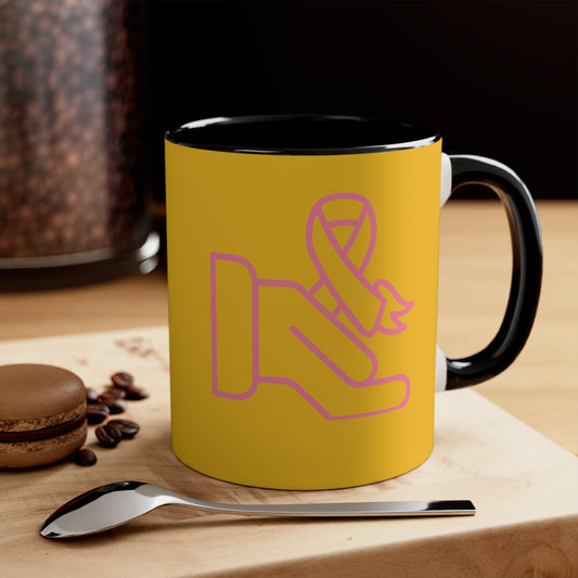 Accent Coffee Mug, 11oz: Fight Cancer Yellow