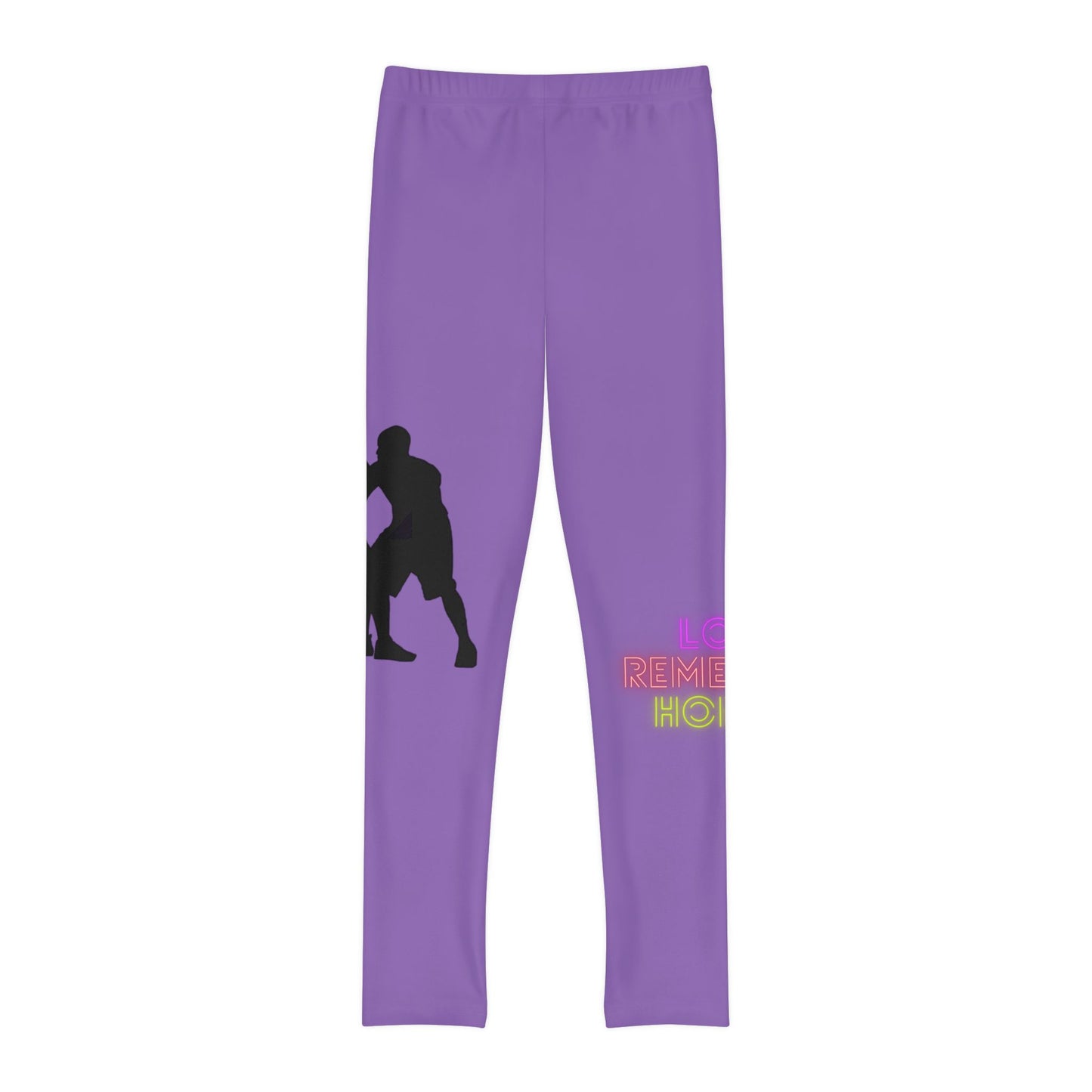 Youth Full-Length Leggings: Basketball Lite Purple