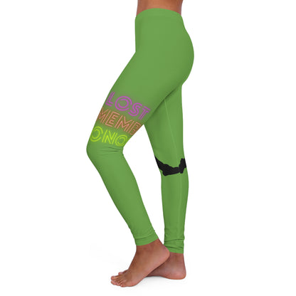 Women's Spandex Leggings: Baseball Green