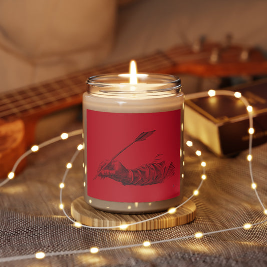 Scented Candle, 9oz: Writing Dark Red