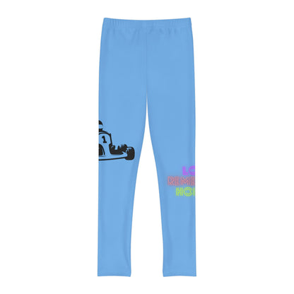 Youth Full-Length Leggings: Racing Lite Blue