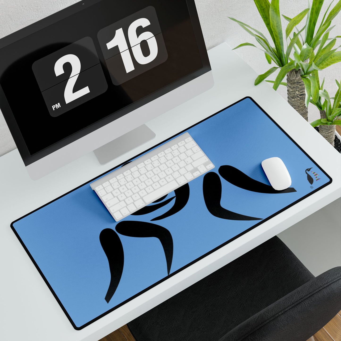 Desk Mats: Wrestling Lite Blue