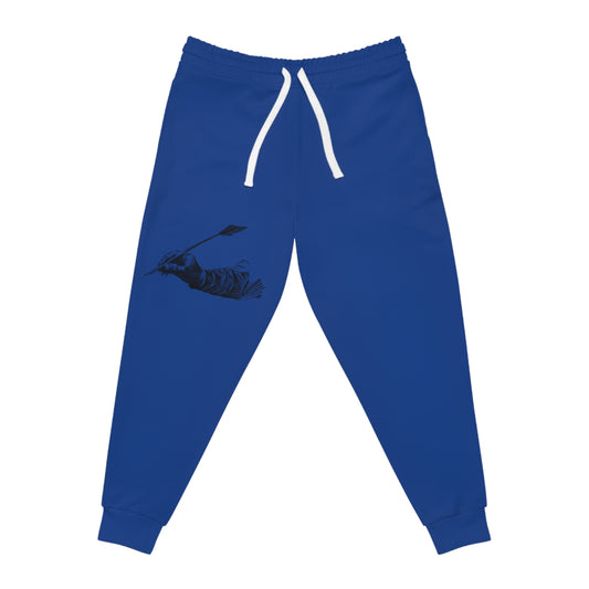 Athletic Joggers: Writing Dark Blue