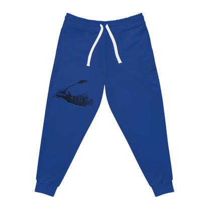 Athletic Joggers: Writing Dark Blue