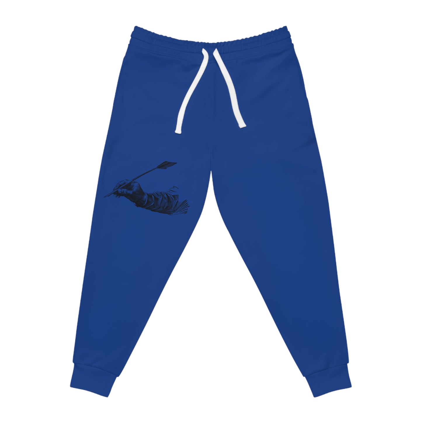 Athletic Joggers: Writing Dark Blue