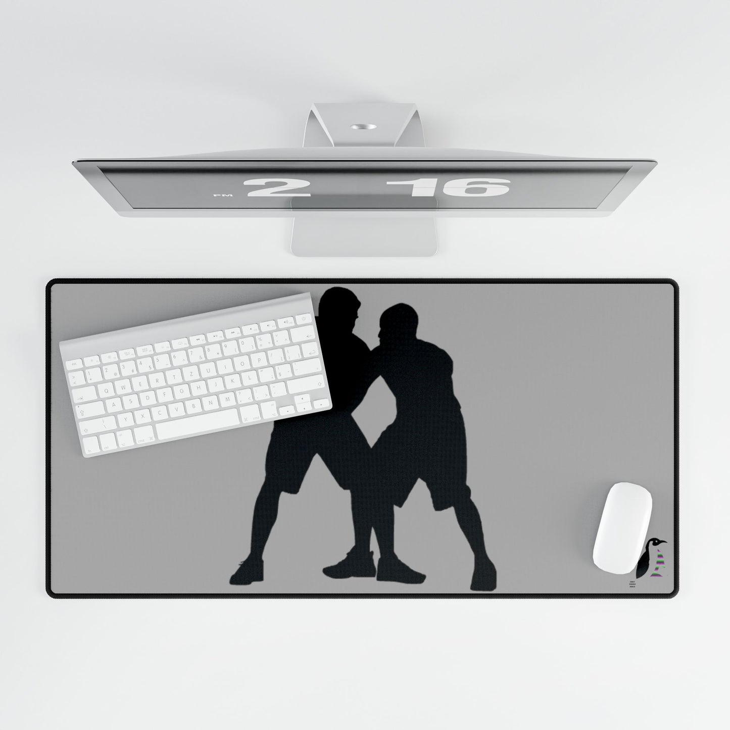 Desk Mats: Basketball Lite Grey