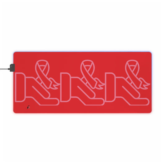 LED Gaming Mouse Pad: Fight Cancer Red