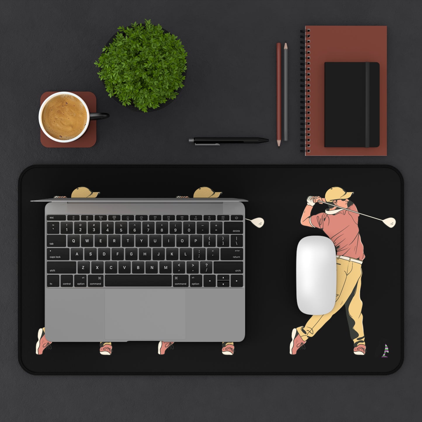 Desk Mat: Golf Black