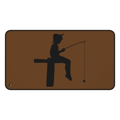 Desk Mat: Fishing Brown