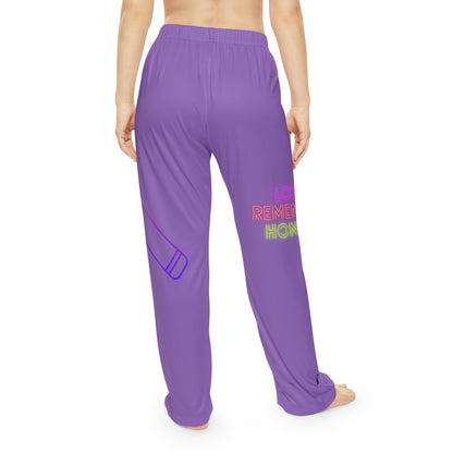 Women's Pajama Pants: Music Lite Purple