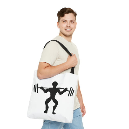 Tote Bag: Weightlifting White