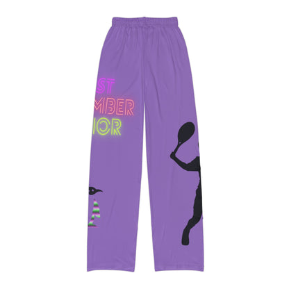 Kids Pajama Pants: Tennis Lite Purple