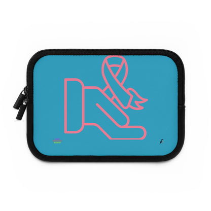 Laptop Sleeve: Fight Cancer Turquoise