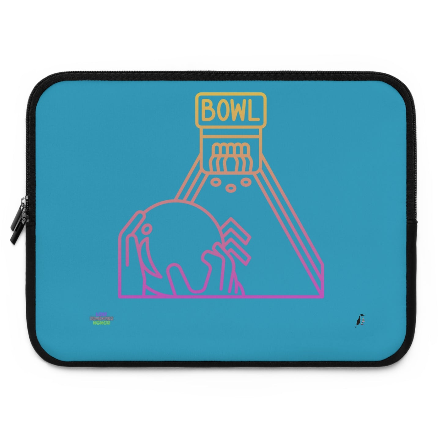 Laptop Sleeve: Bowling Turquoise