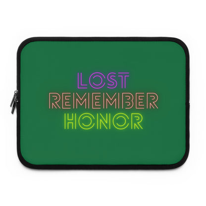 Laptop Sleeve: Lost Remember Honor Dark Green