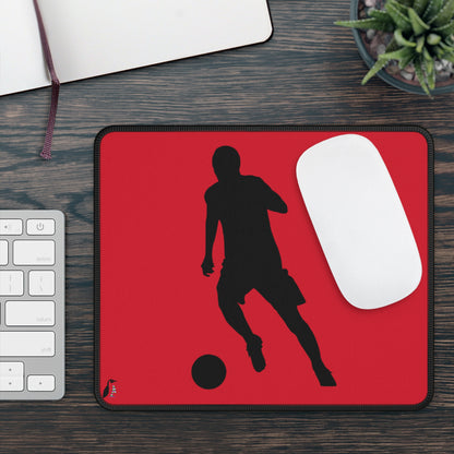 Gaming Mouse Pad: Soccer Dark Red