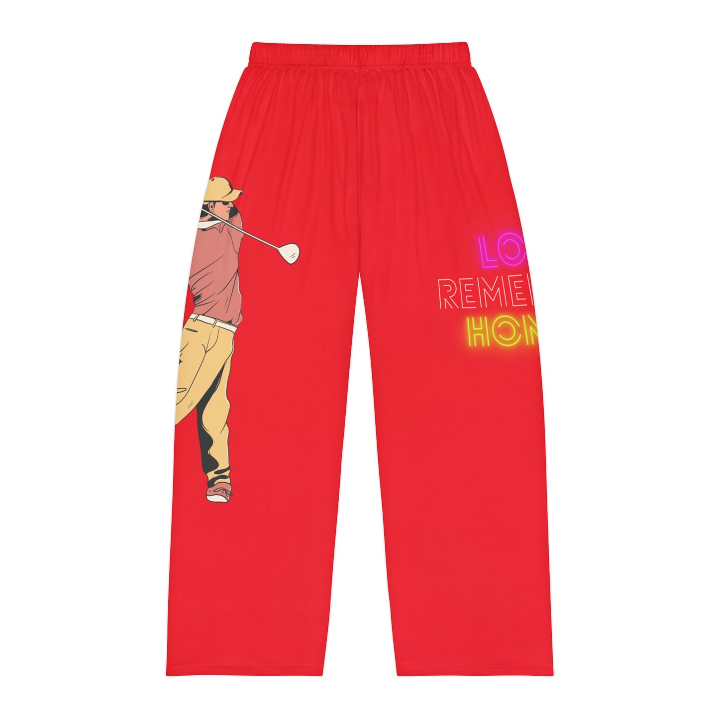 Men's Pajama Pants: Golf Red