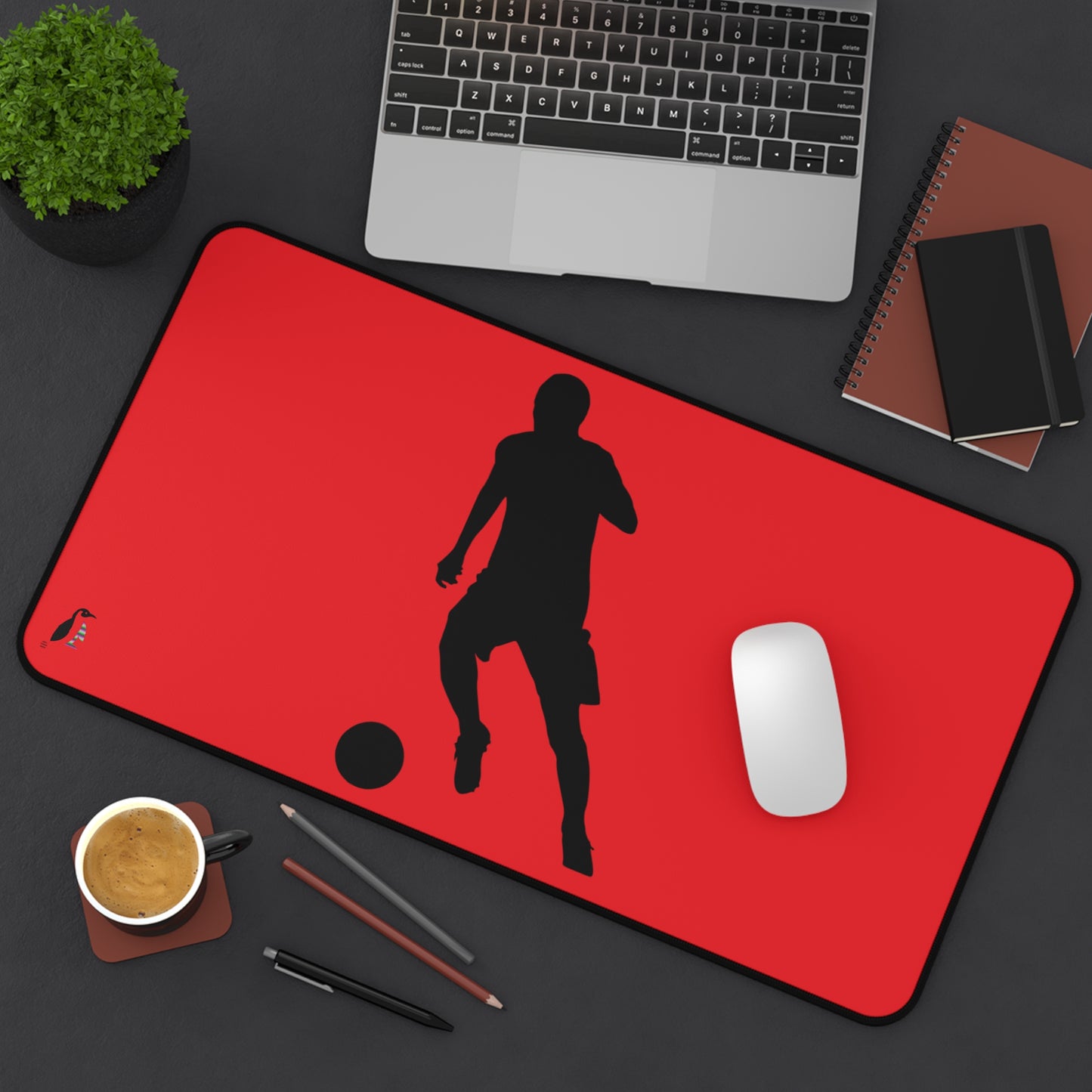 Desk Mat: Soccer Red