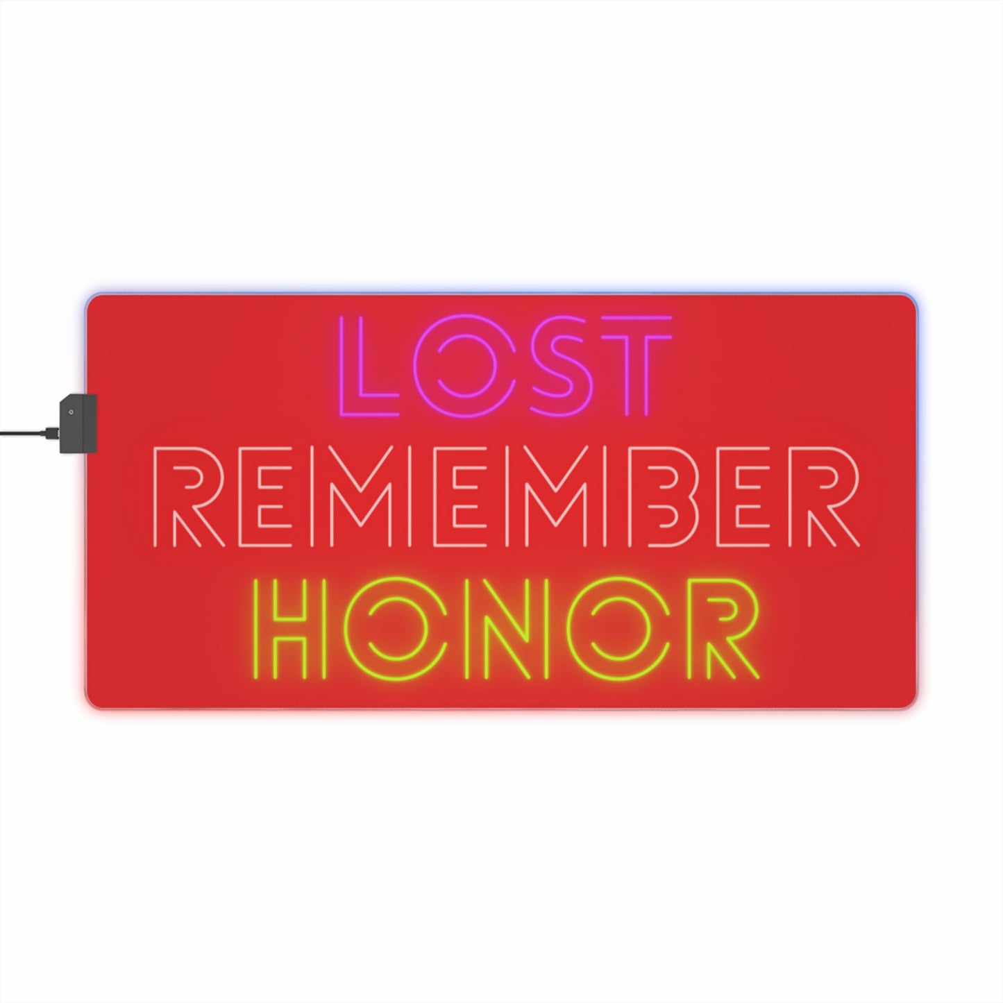 LED Gaming Mouse Pad: Lost Remember Honor Red