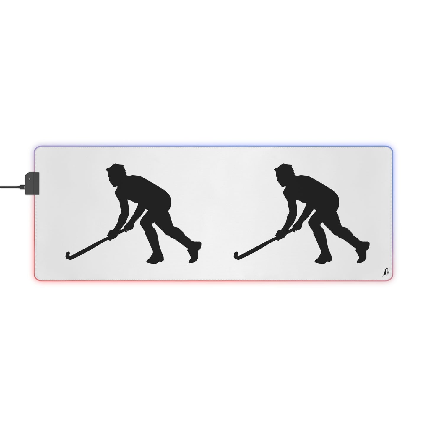 LED Gaming Mouse Pad: Hockey White