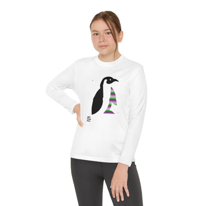 Youth Long Sleeve Competitor Tee: Crazy Penguin World Logo