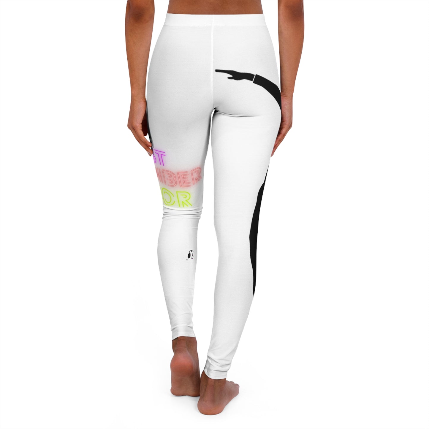 Women's Spandex Leggings: Dance White