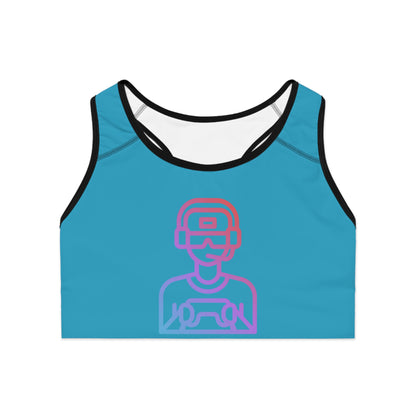 Sports Bra: Gaming Turquoise