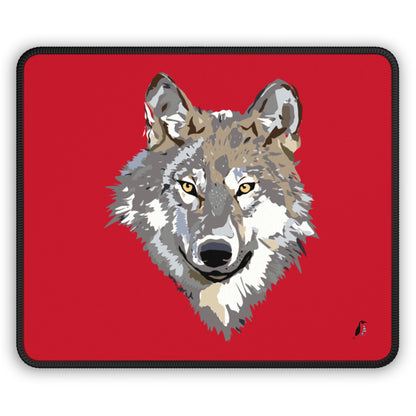 Gaming Mouse Pad: Wolves Dark Red