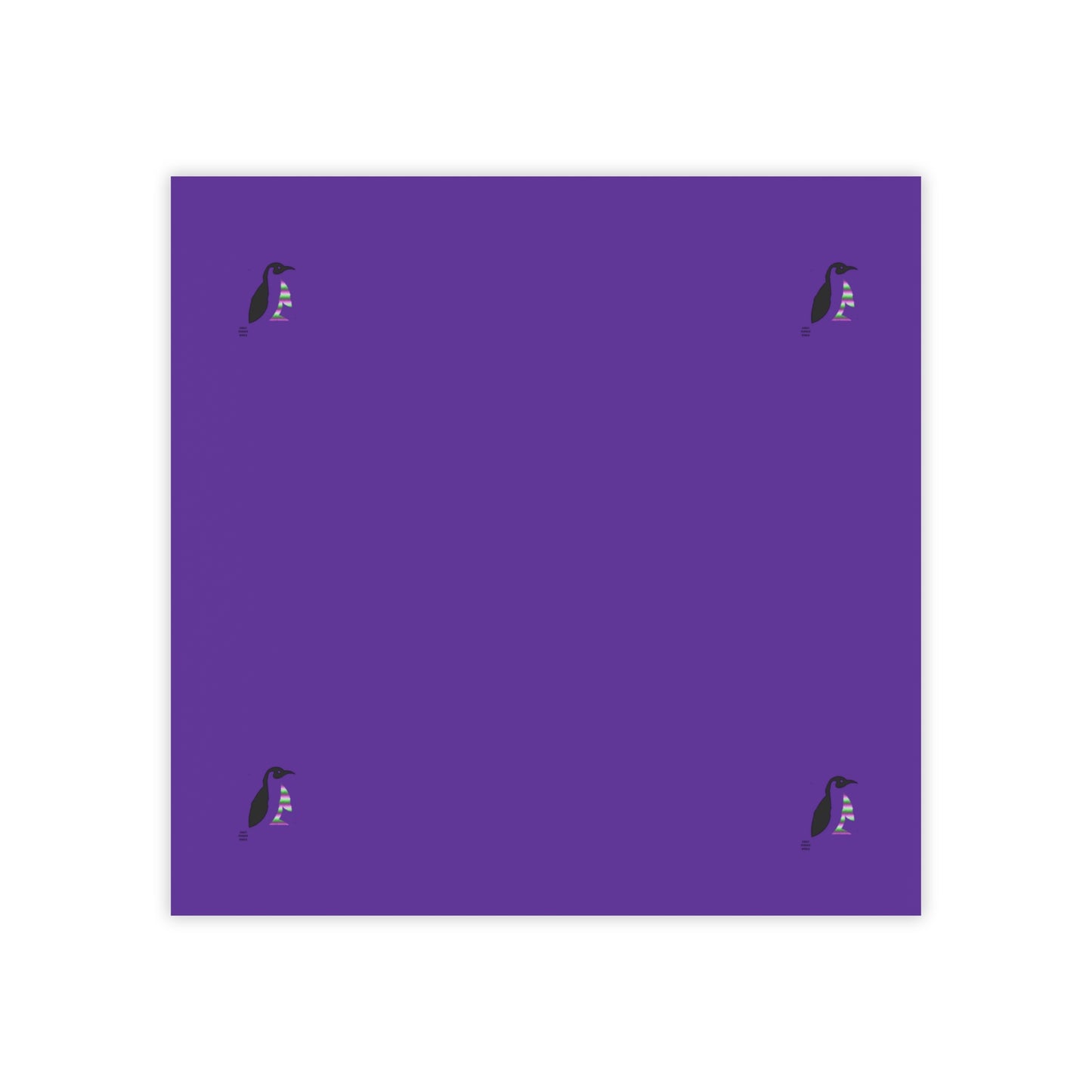 Post-it® Note Pads: Crazy Penguin World Logo Purple