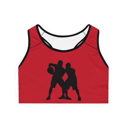 Sports Bra: Basketball Dark Red