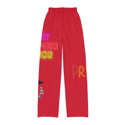 Pajama na Pantalon ng mga Bata: LGBTQ Pride Dark Red 