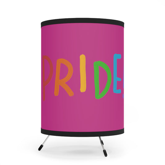 Tripod Lamp with High-Res Printed Shade, US\CA plug: LGBTQ Pride Pink