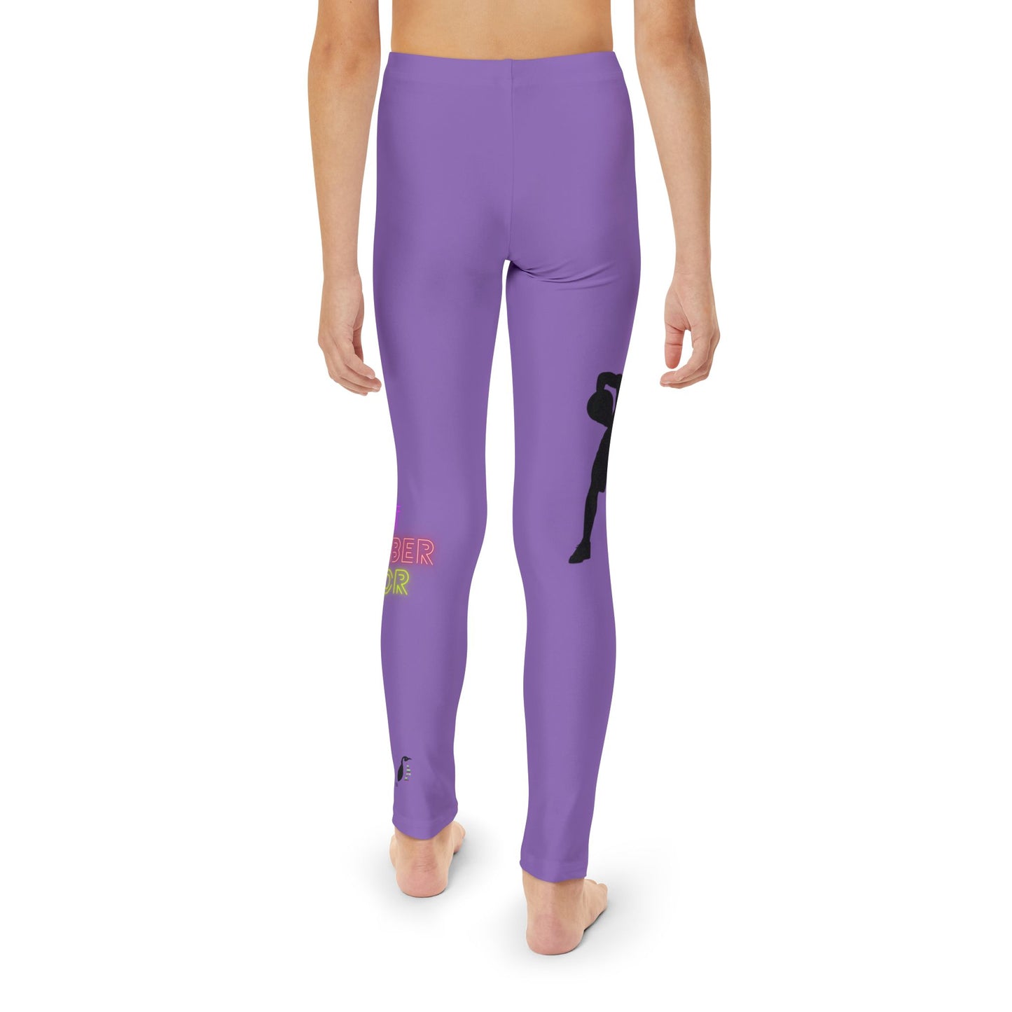 Youth Full-Length Leggings: Basketball Lite Purple