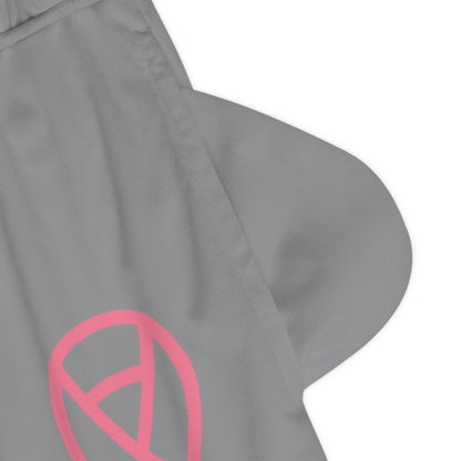 Basketball Rib Shorts: Fight Cancer Lite Grey