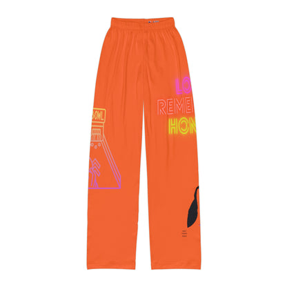 Kids Pajama Pants: Bowling Orange
