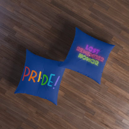 Tufted Floor Pillow, Square: LGBTQ Pride Dark Blue