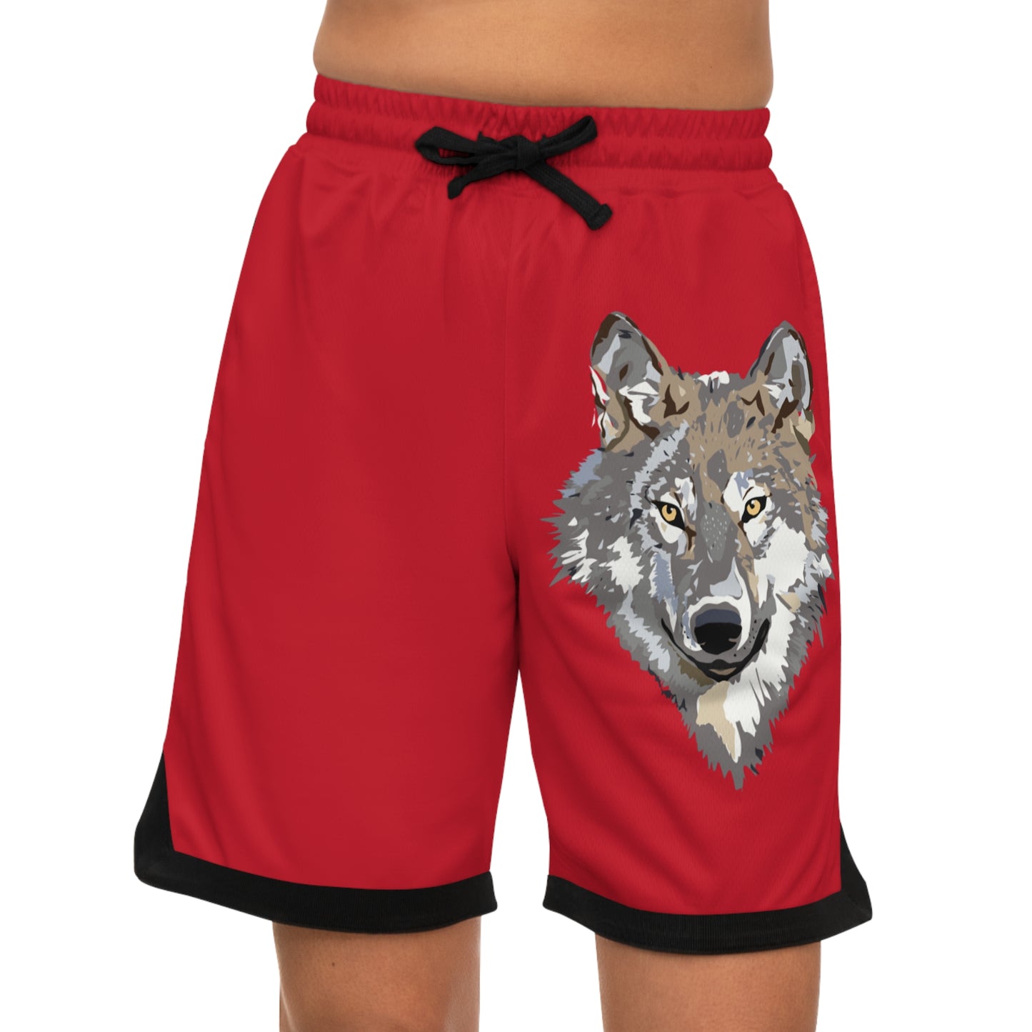 Basketball Rib Shorts: Wolves Dark Red