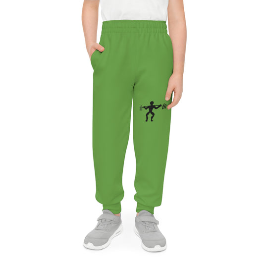 Youth Joggers: Weightlifting Green