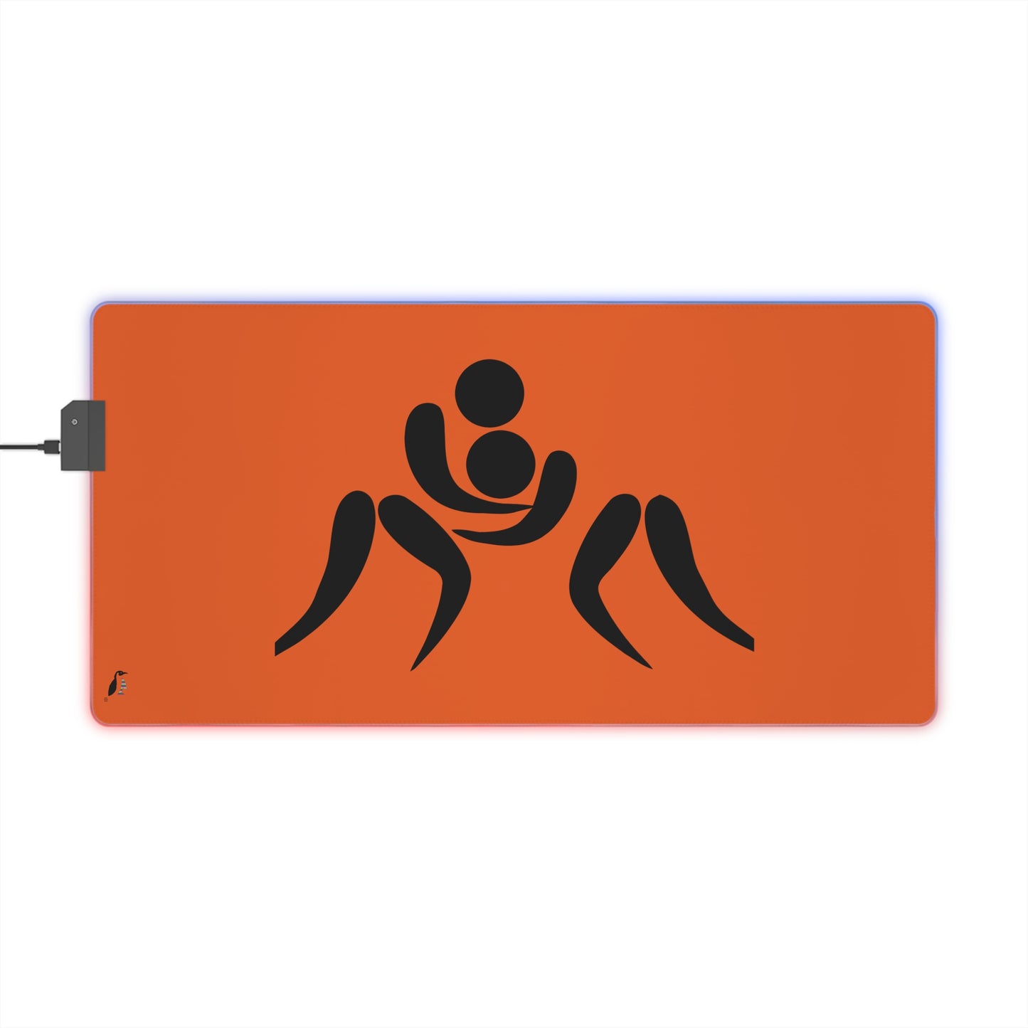 LED Gaming Mouse Pad: Wrestling Orange