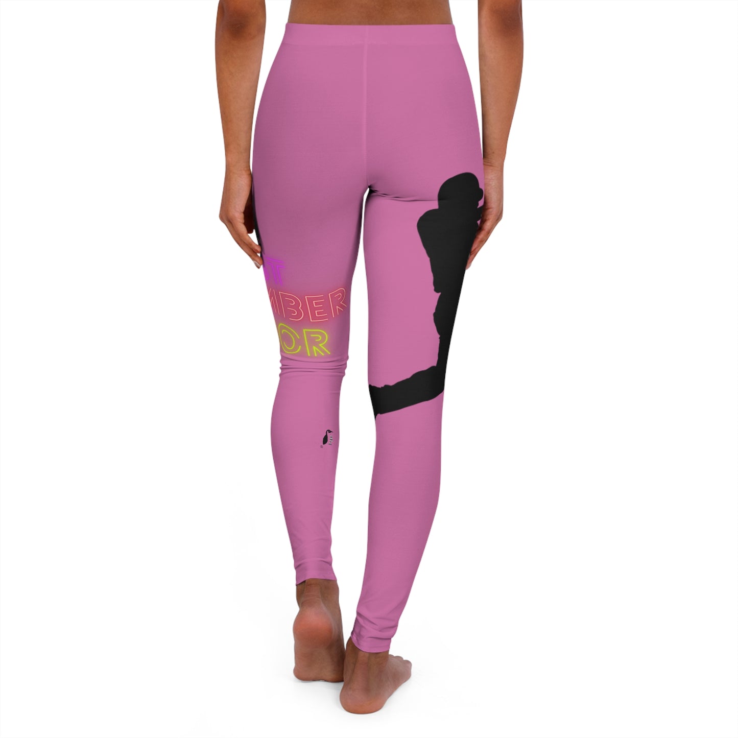 Women's Spandex Leggings: Baseball Pink