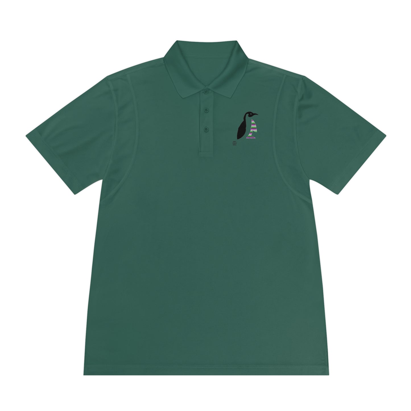 Men's Sport Polo Shirt: Crazy Penguin World Logo #2