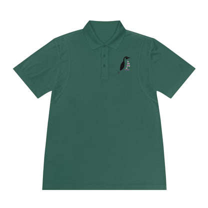 Men's Sport Polo Shirt: Crazy Penguin World Logo #2