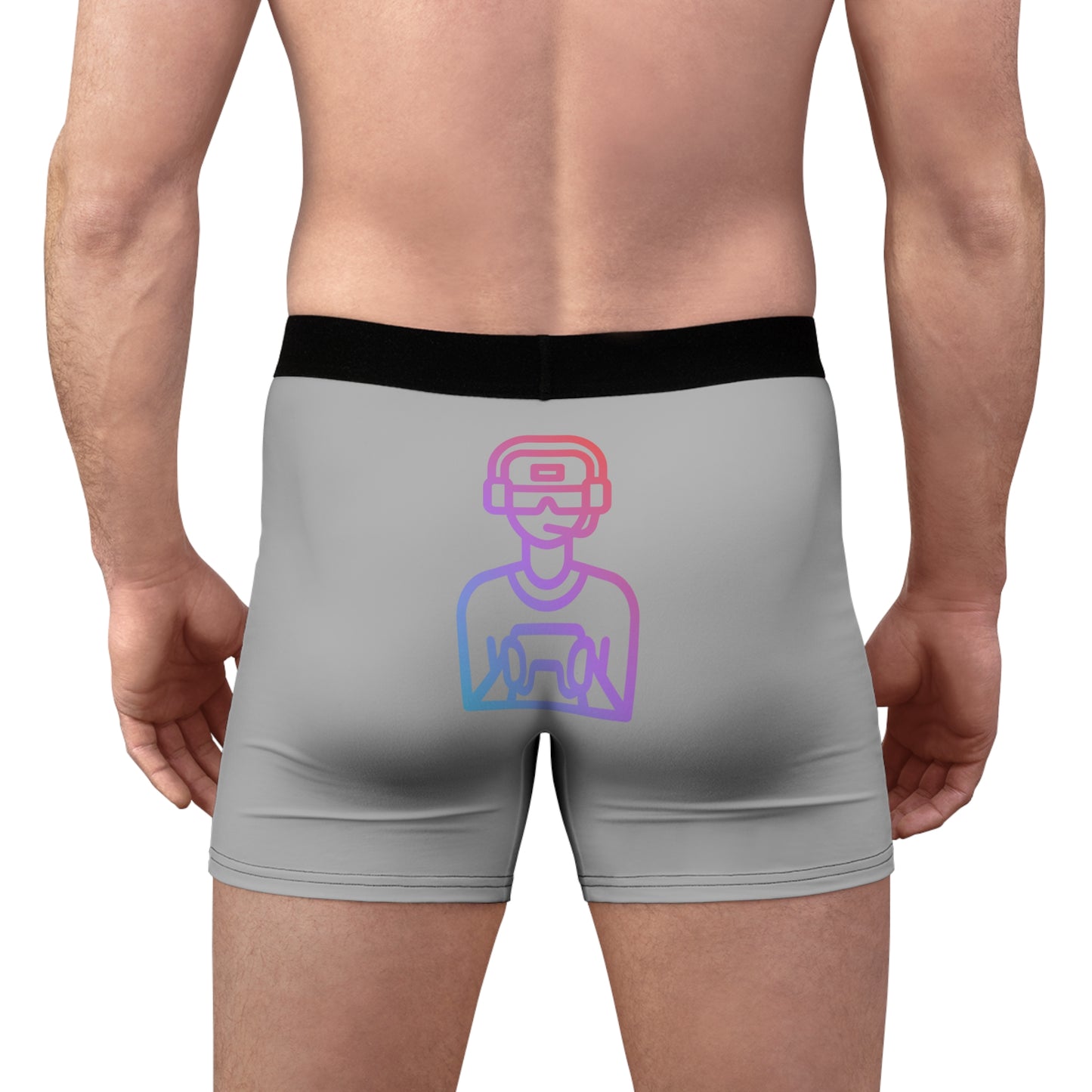 Men's Boxer Briefs: Gaming Lite Grey