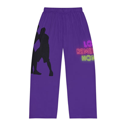 Men's Pajama Pants: Basketball Purple